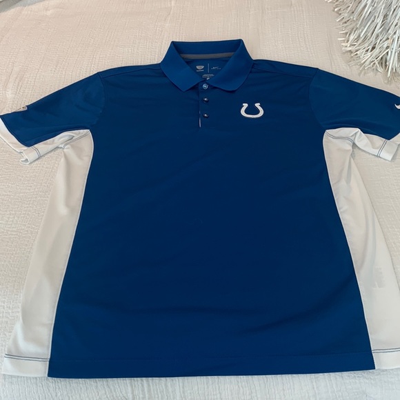 COLTS NIKE POLO NFL DRI-FIT POLO PERFECT CONDITION - Picture 1 of 7
